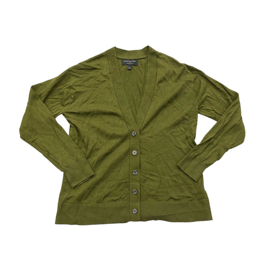 Sweater Cardigan By Banana Republic In Green, Size:S