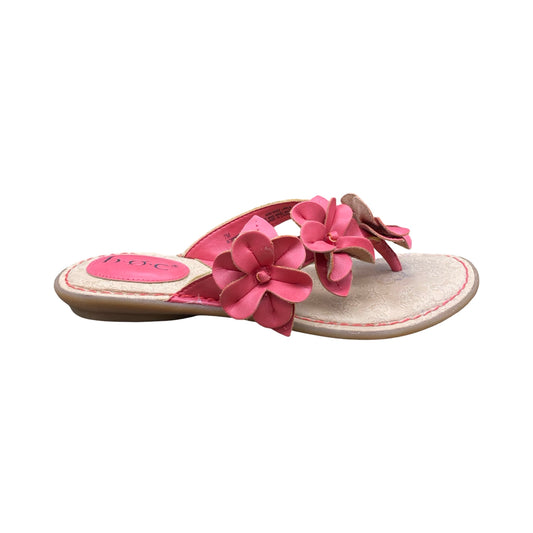 Sandals Flats By Boc In Brown & Pink, Size:7