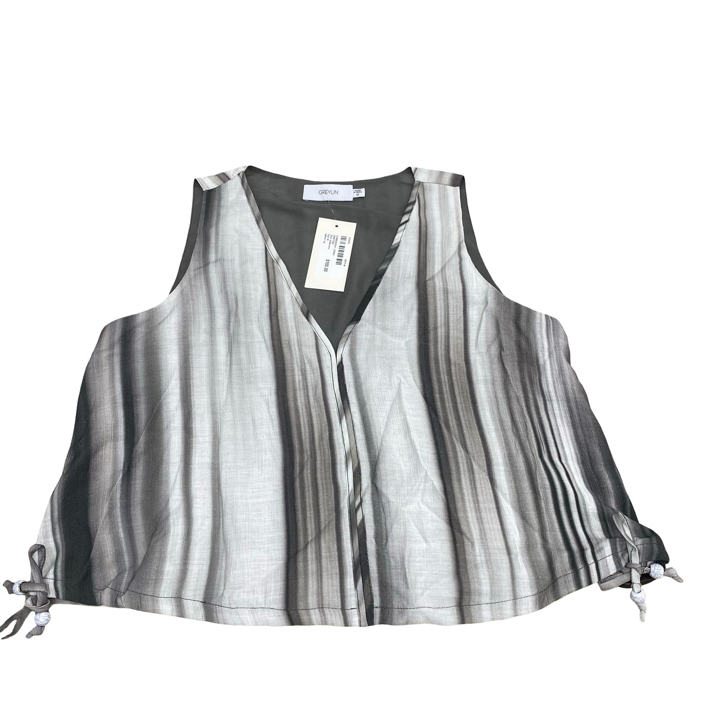 Top Sleeveless By Greylin In Grey, Size:M