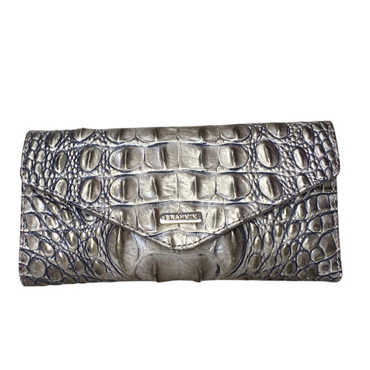 Wallet Designer By Brahmin In Brown & Gold, Size:Large