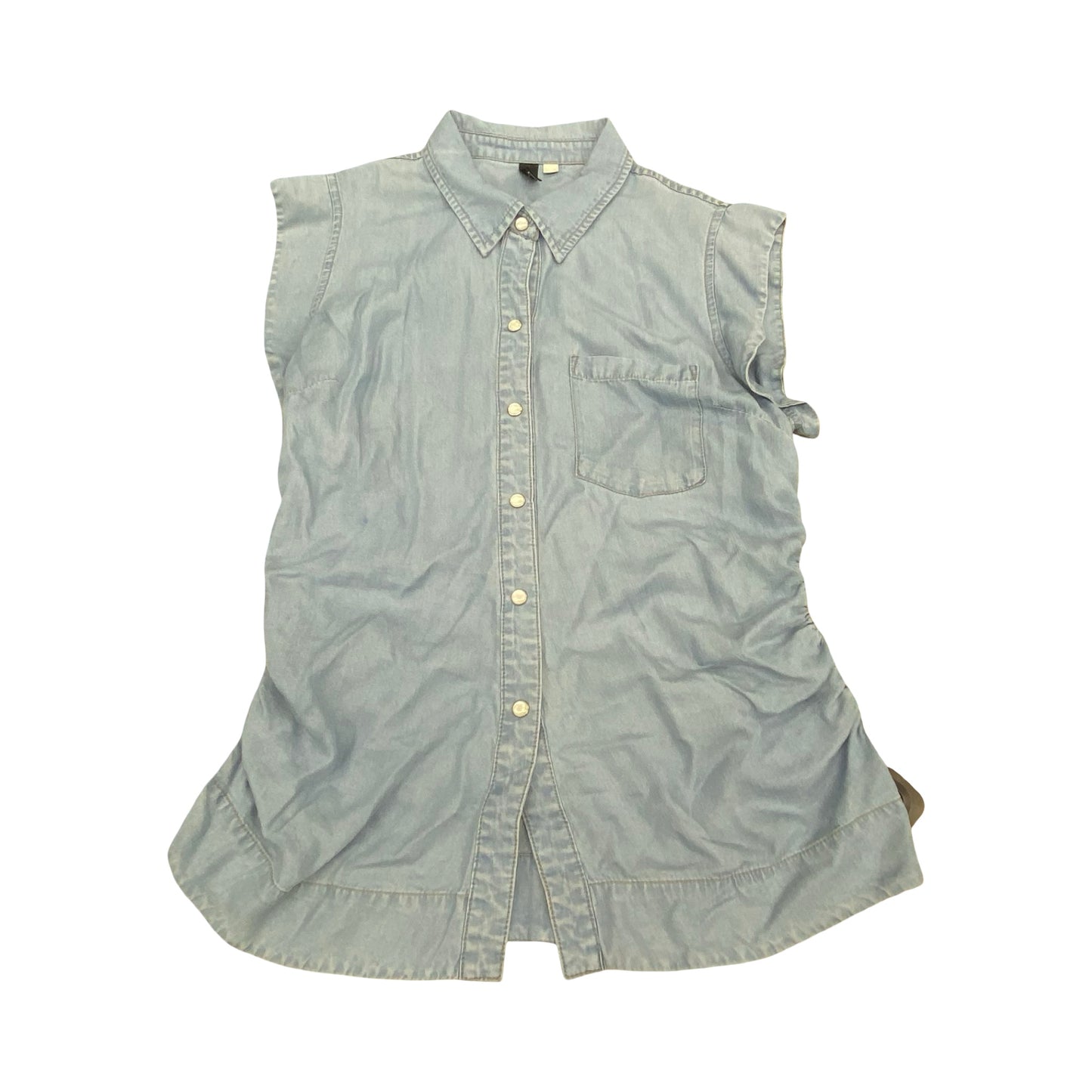 Top Sleeveless By Kut In Blue Denim, Size:S