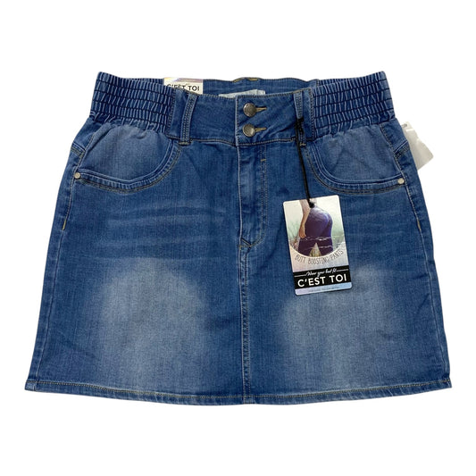 Skirt Mini & Short By C’est Toi In Blue Denim, Size:L