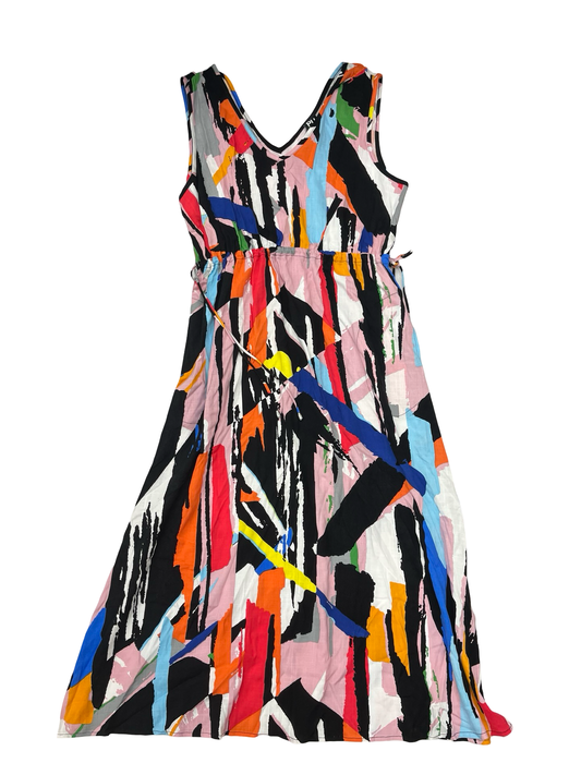 Dress Casual Midi By Cmc In Multi, Size:L
