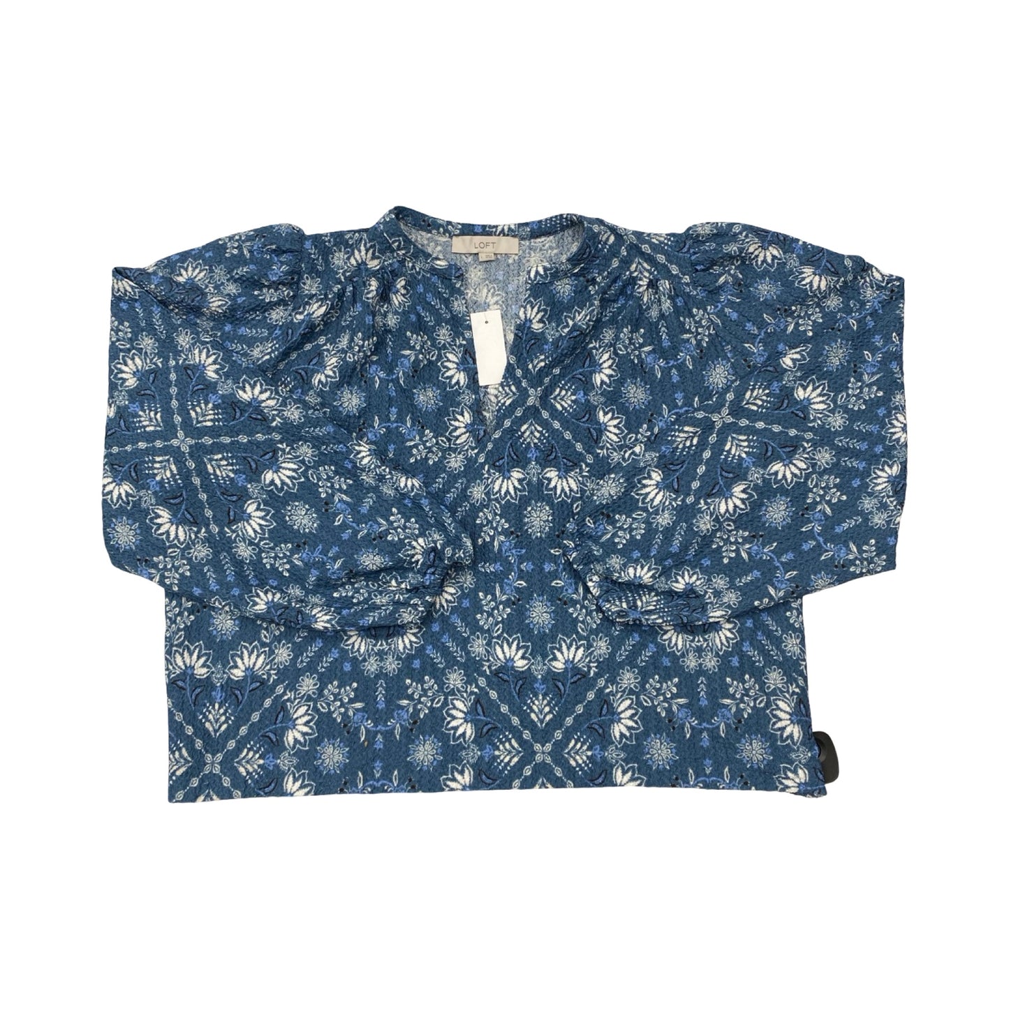 Top Ls By Loft In Blue & White, Size:L