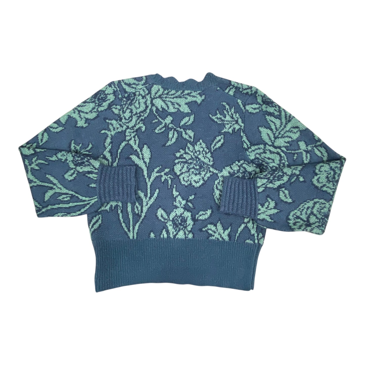 Sweater Cardigan By Sundance In Blue & Green, Size:M