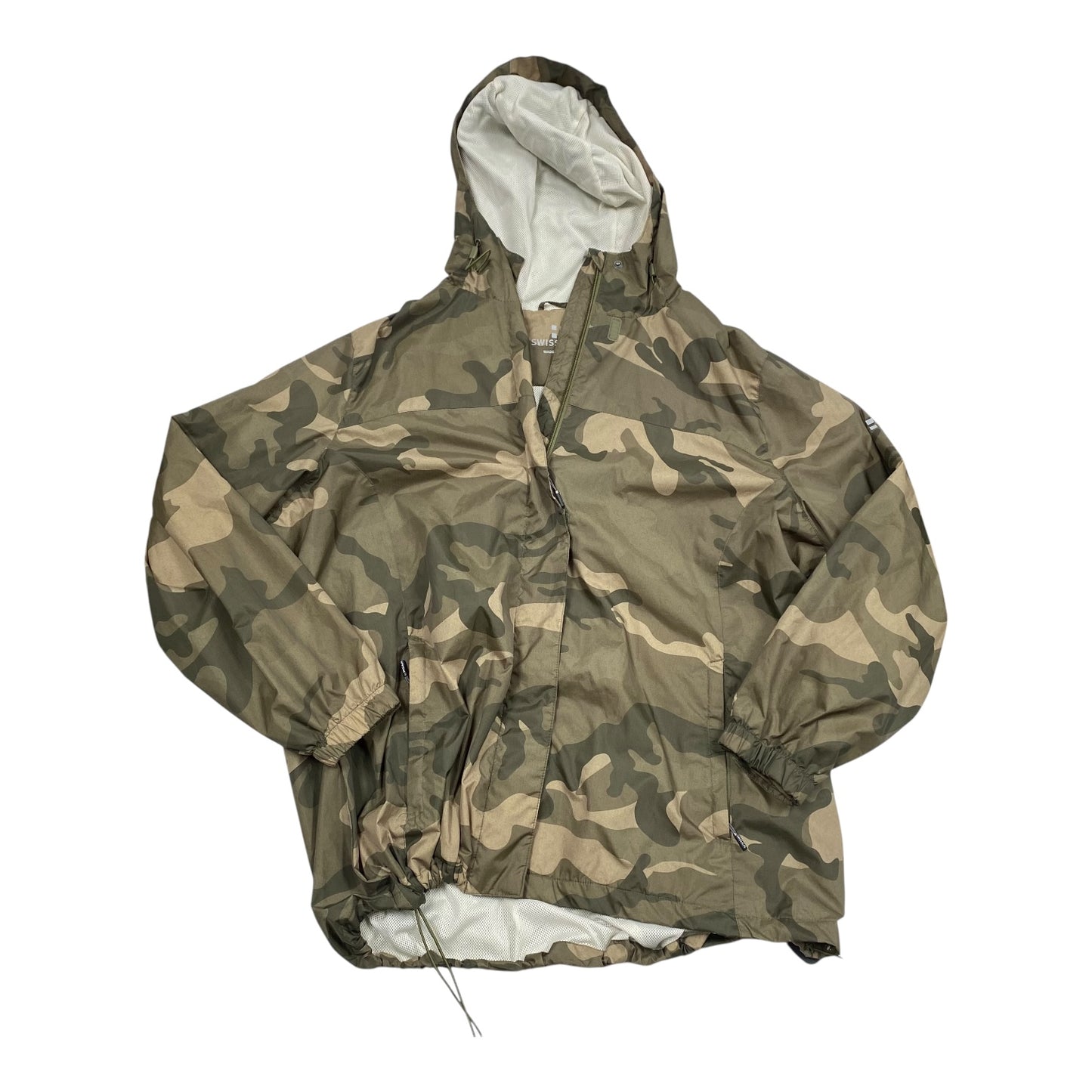 Jacket Windbreaker By  Cmc In Camouflage Print, Size:2X