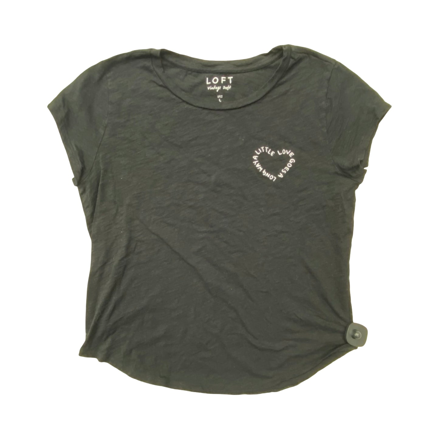 Top Ss Basic By Loft In Black, Size:L