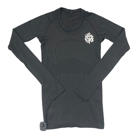 Athletic Top Ls Crewneck By Lululemon In Black, Size:4