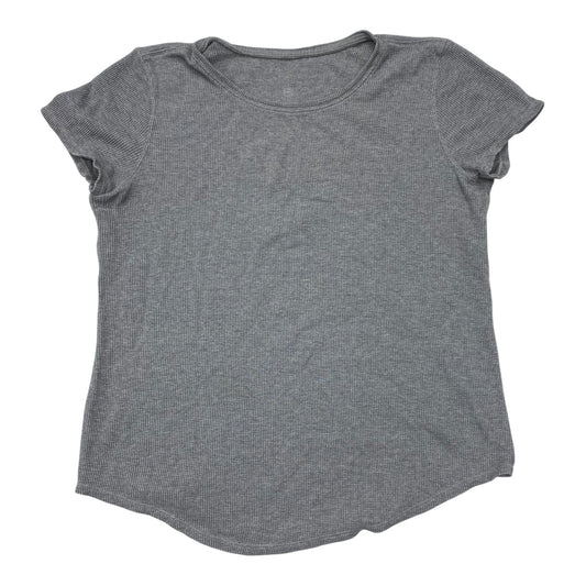 Athletic Top Ss By Lululemon In Grey, Size:M
