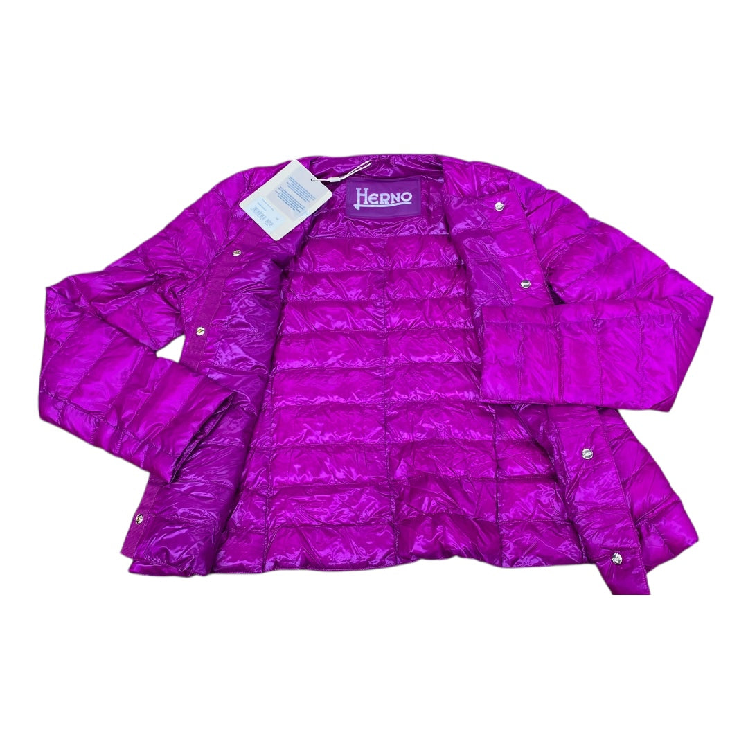 Jacket Designer By  HERNO In Pink, Size:L
