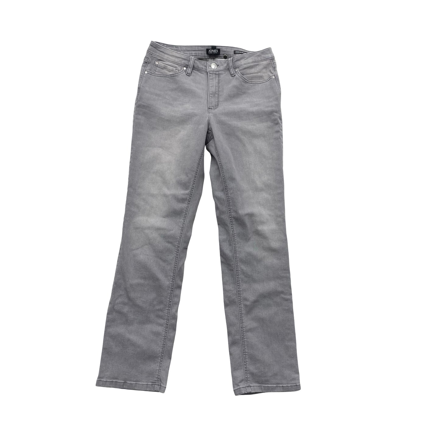 Jeans Straight By Jones New York In Grey Denim, Size:8