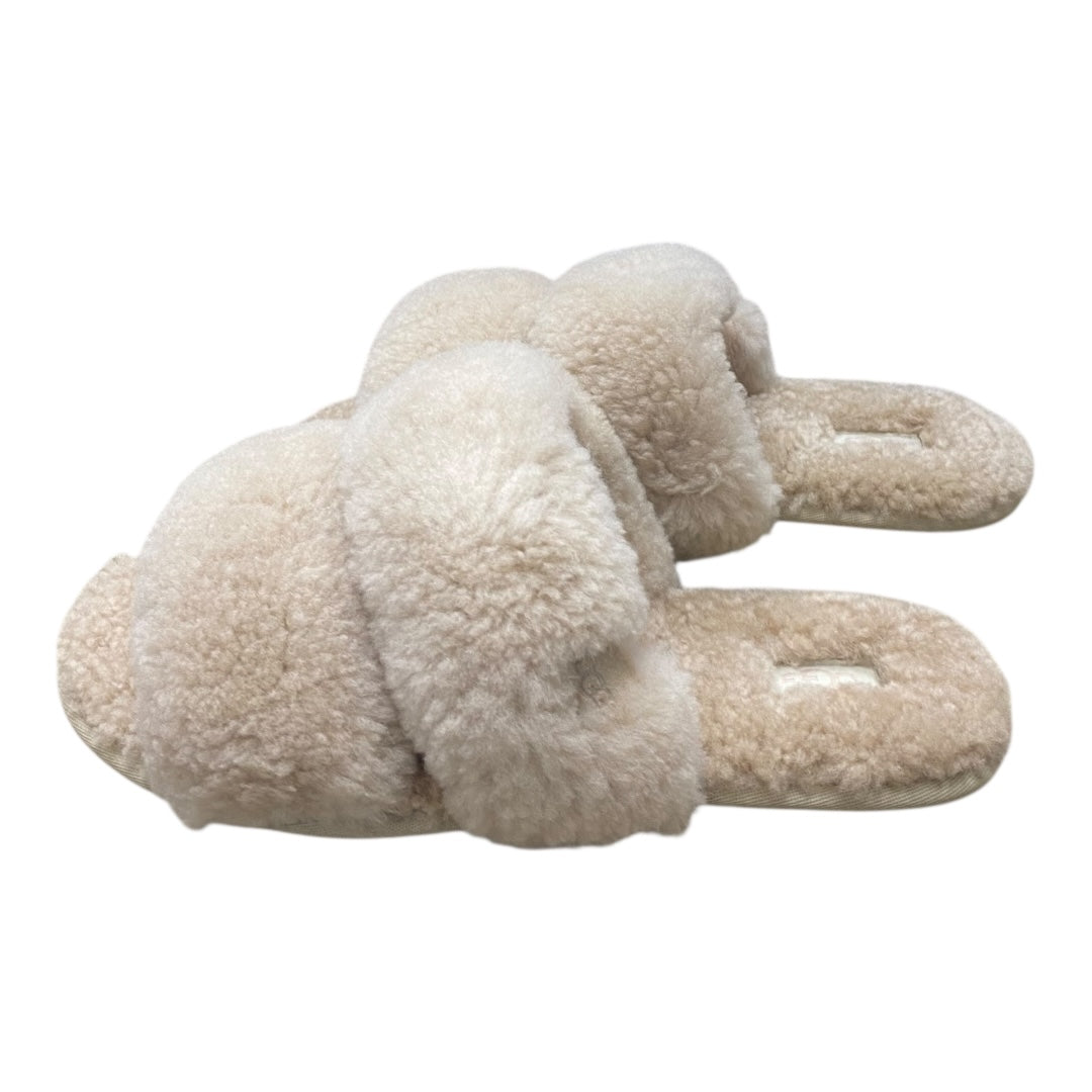 Slippers Designer By Ugg In Beige, Size:9