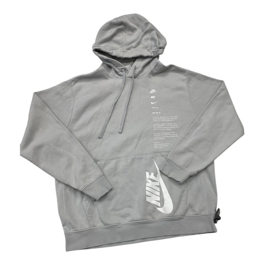 Athletic Sweatshirt Hoodie By Nike Apparel In Grey, Size:M
