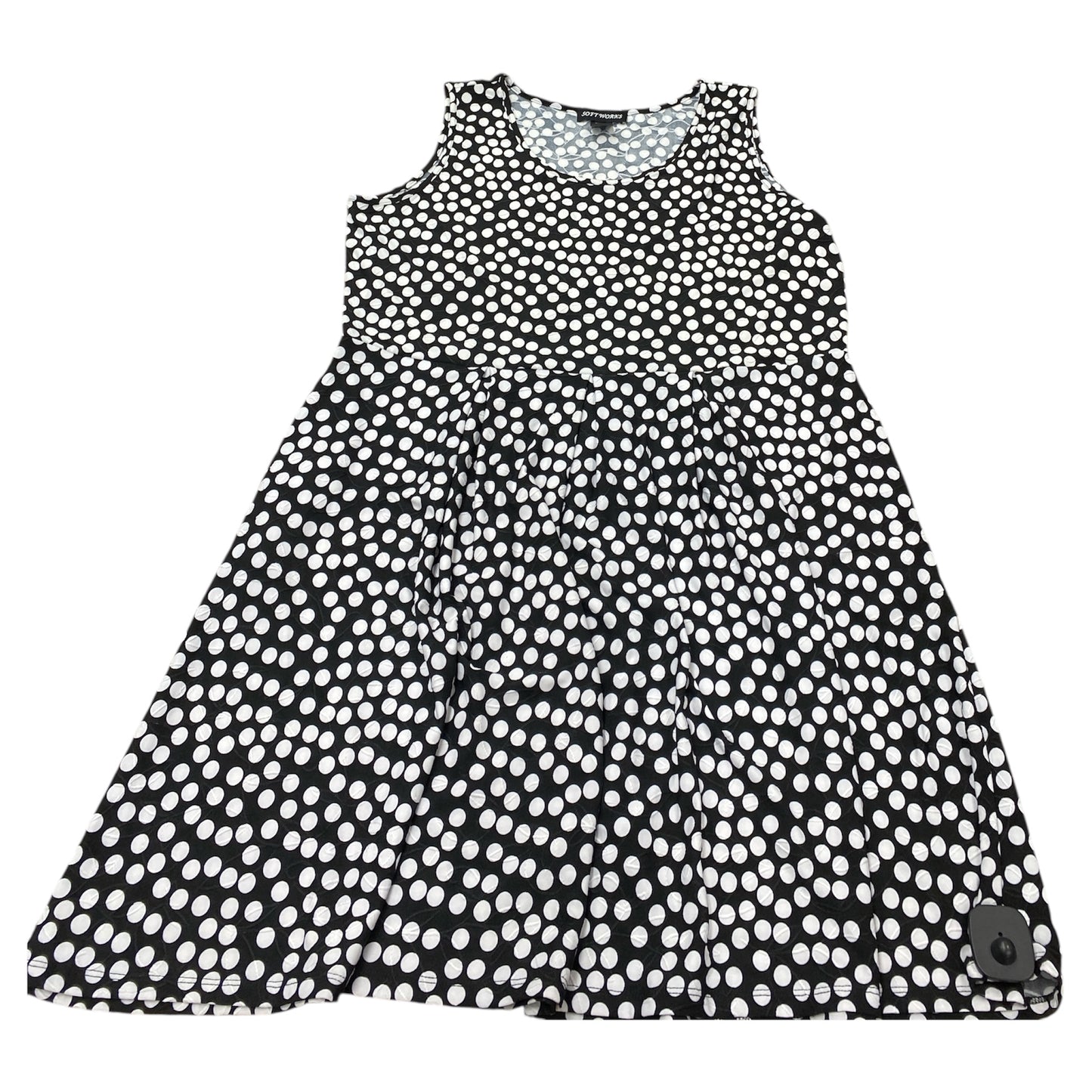 Dress Casual Midi By soft works In Polkadot Pattern, Size:Xxl