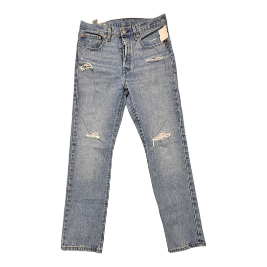 Jeans Straight By Levis In Blue Denim, Size:10