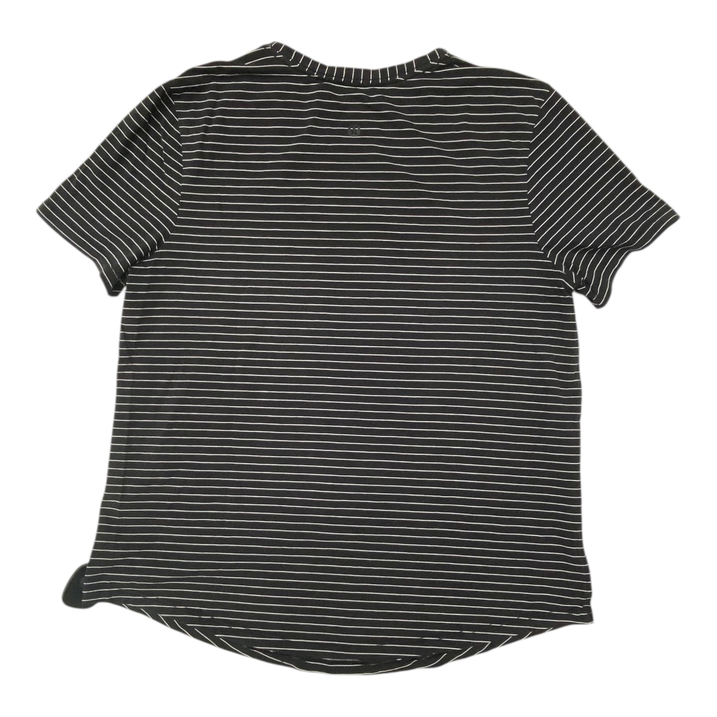 Athletic Top Ss By Lululemon In Striped Pattern, Size:S