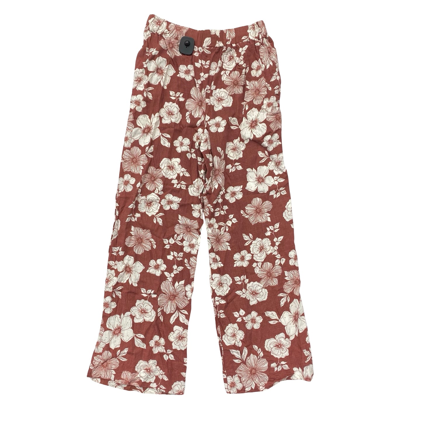 Pants Linen By Dex In Red & White, Size:M