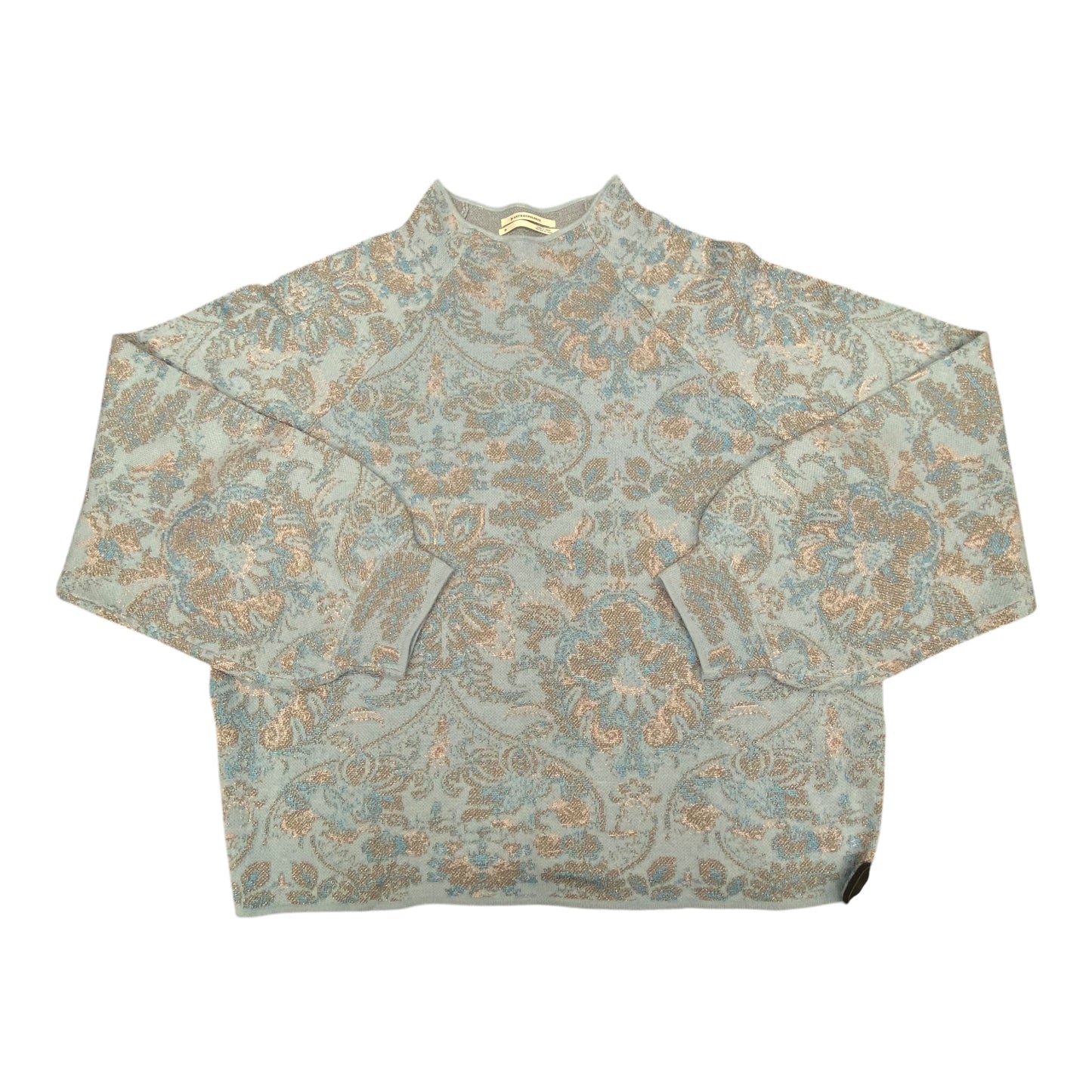 Sweater By Anthropologie In Blue & Silver, Size:Xl