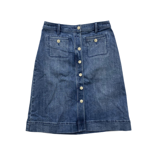 Skirt Midi By Talbots In Blue Denim, Size:8P