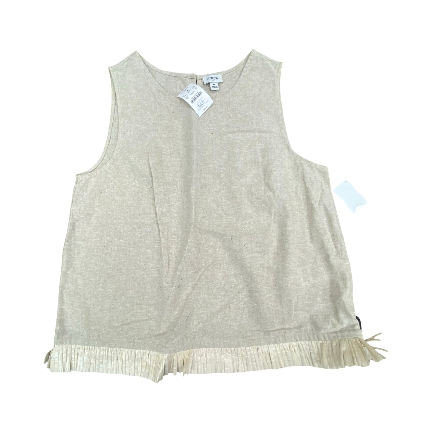 Top Sleeveless By J. Crew In Beige, Size:M