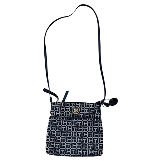 Handbag By Tommy Hilfiger In Black & Cream, Size:Small