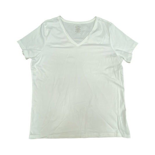 Top Ss Basic By L.L. Bean In White, Size:Xl