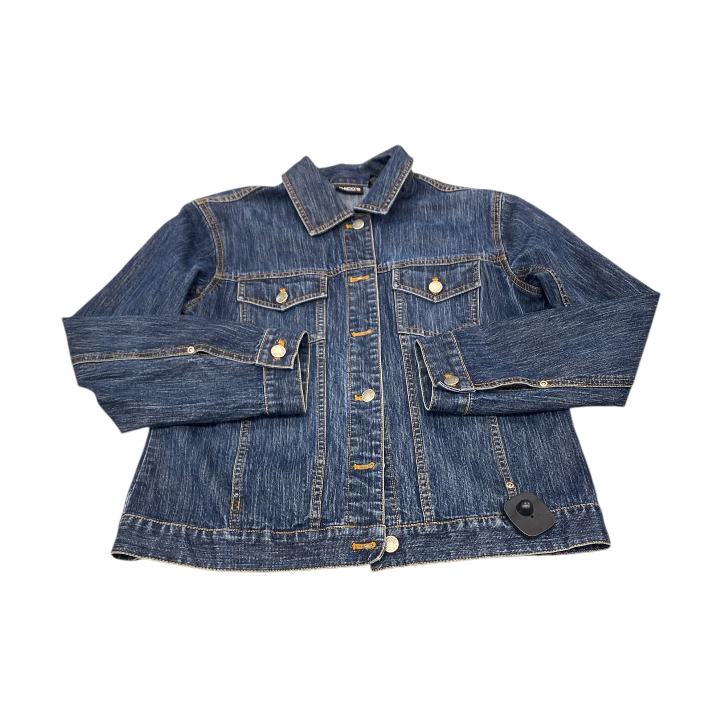 Jacket Denim By Chicos In Blue Denim, Size:S