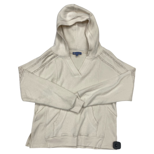 Sweatshirt Hoodie By Democracy In Ivory, Size:S