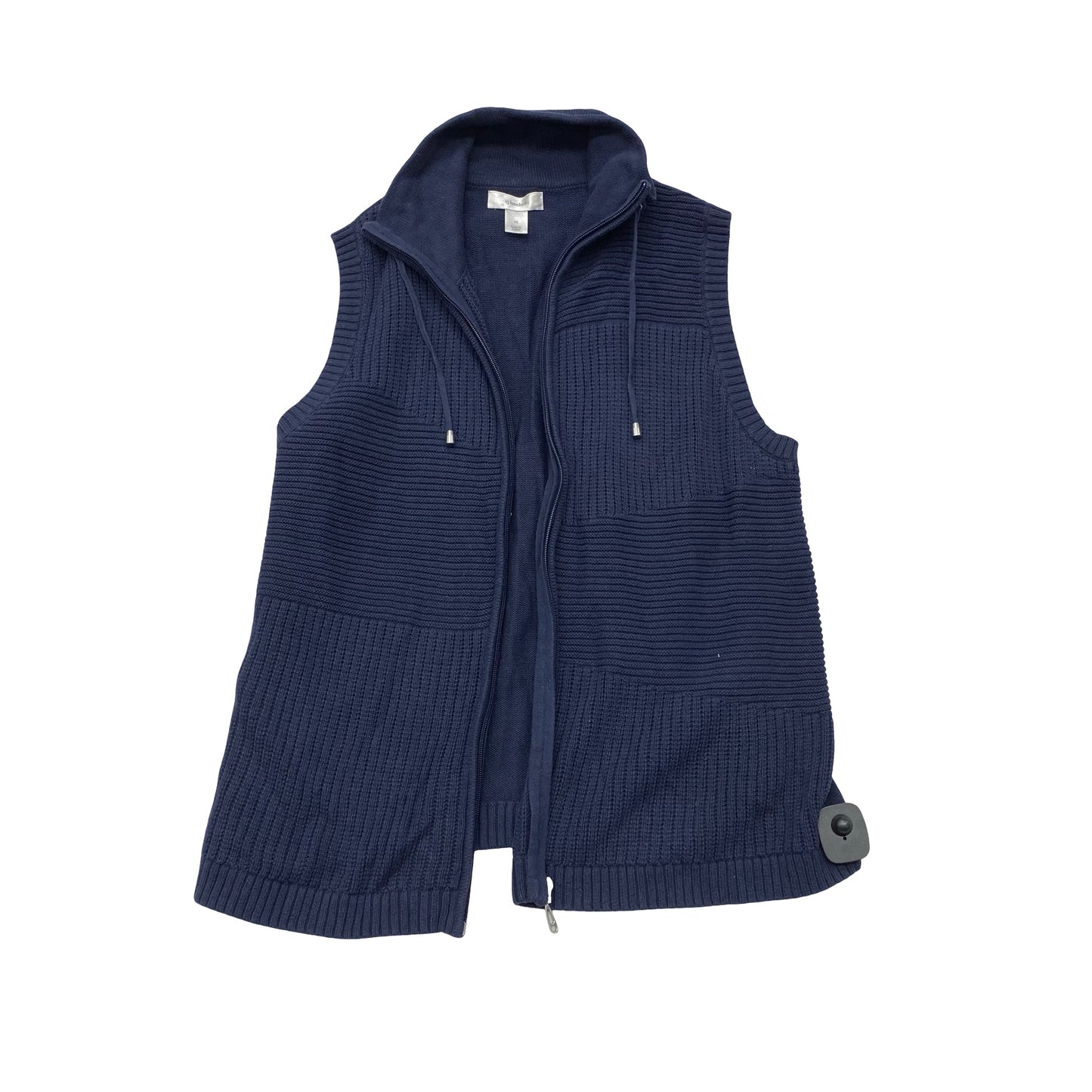 Vest Sweater By Cj Banks In Navy, Size:1X