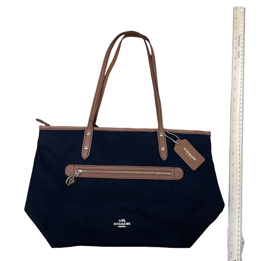 Tote Designer By Coach In Black & Brown, Size:Medium