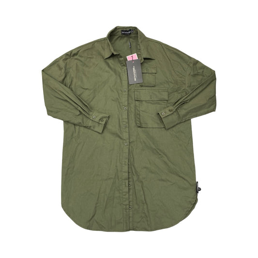 Jacket Shirt By Pretty Little Thing In Green, Size:2
