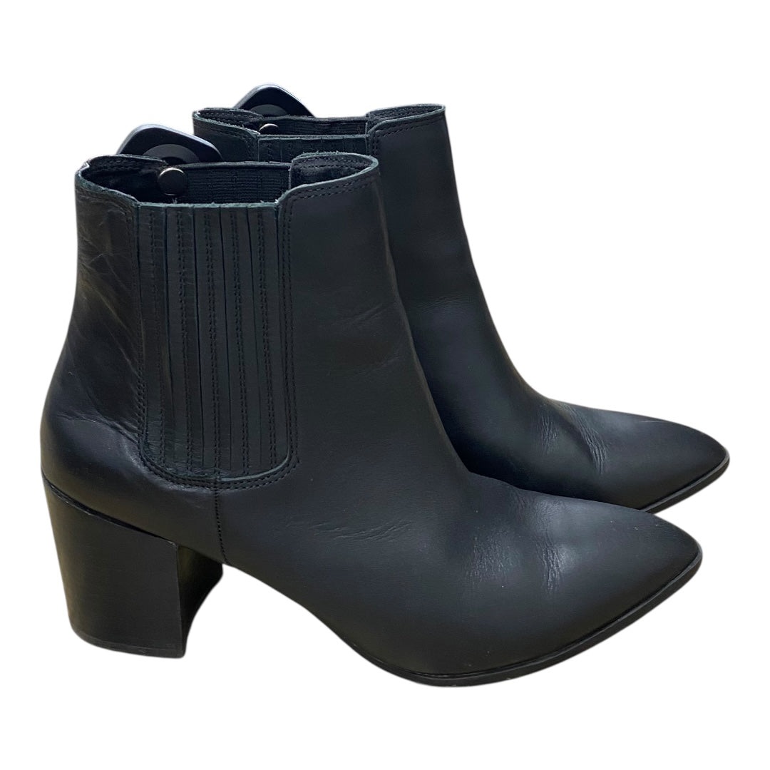 Boots Ankle Heels By Steve Madden In Black, Size:9
