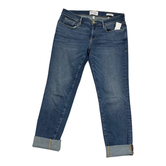 Jeans Cropped By Frame In Blue Denim, Size:2
