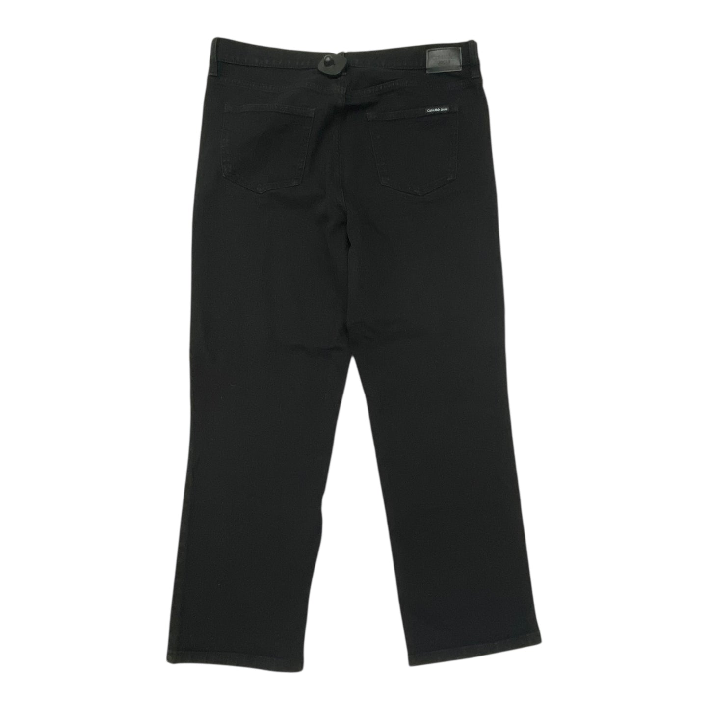 Jeans Straight By Calvin Klein In Black Denim, Size:14