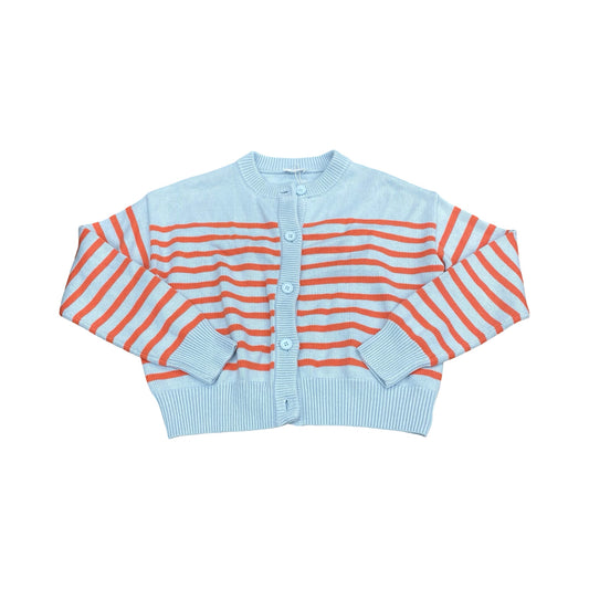 Sweater Cardigan By Minnow In Striped Pattern, Size:M
