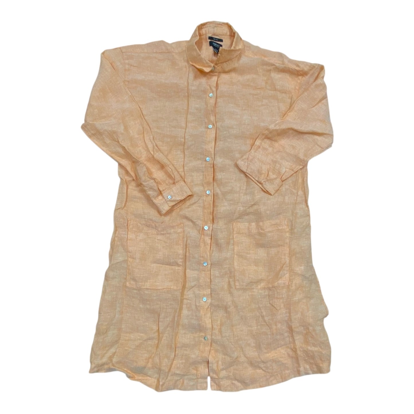 Dress Casual Midi By Jones And Co In Orange, Size:L