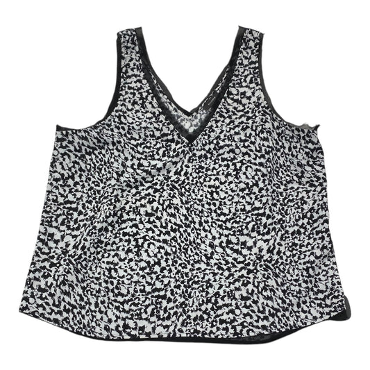 Top Sleeveless By Halogen In Black & White, Size:L