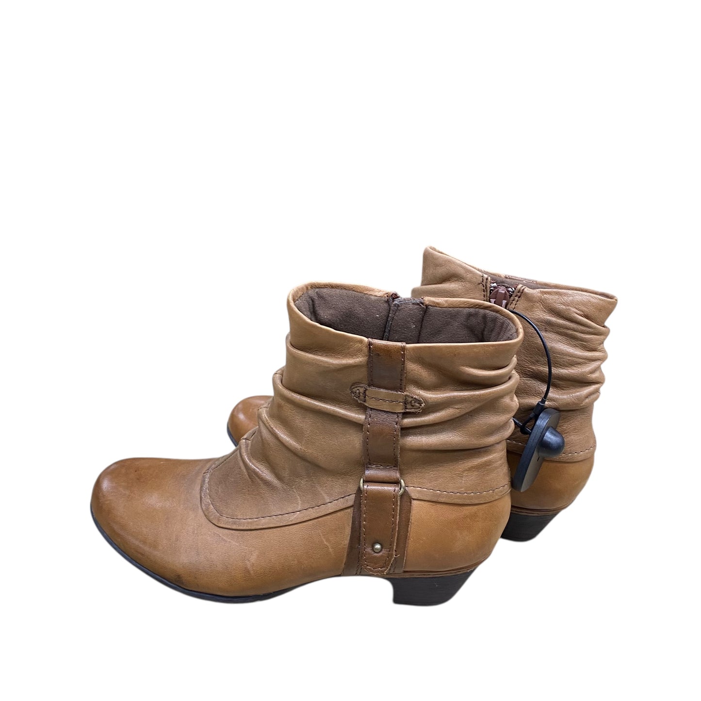 Boots Ankle Heels By Cobb Hill In Brown, Size:7.5