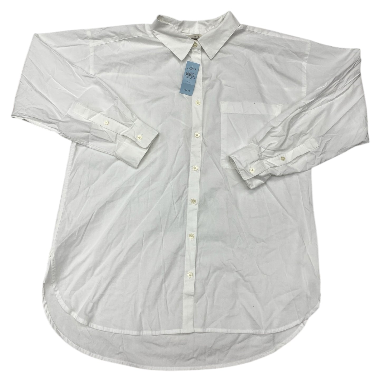 Top Ls By Loft In White, Size:Lp