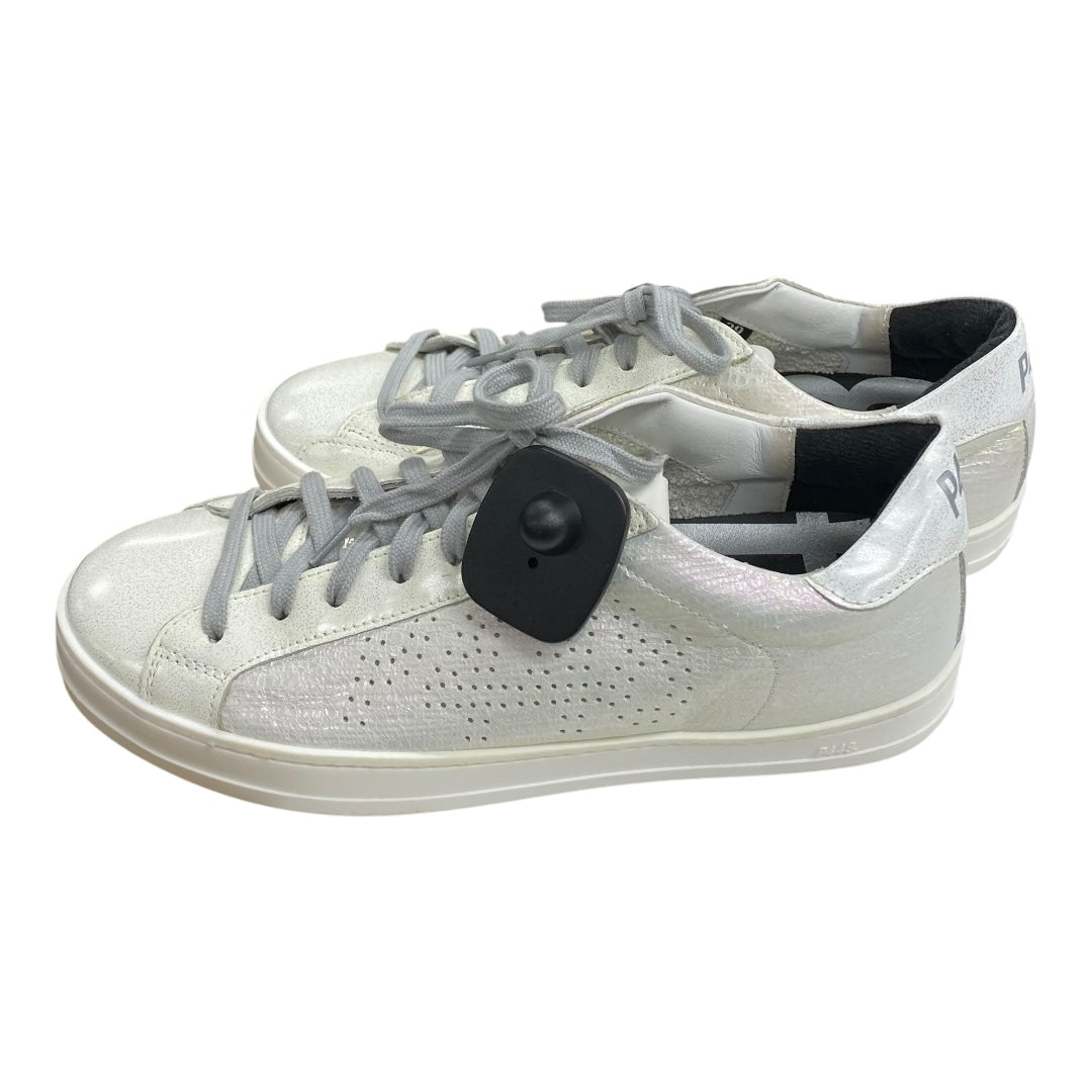 Shoes Sneakers By P448 In Silver & White, Size:8.5