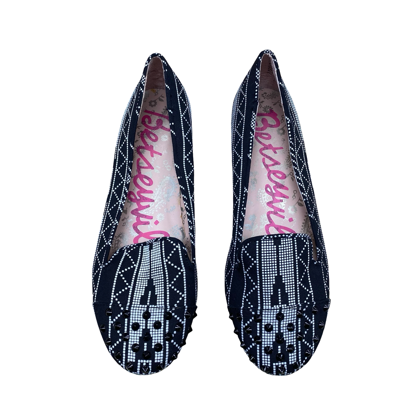 Shoes Flats By Betseyville In Striped Pattern, Size:8