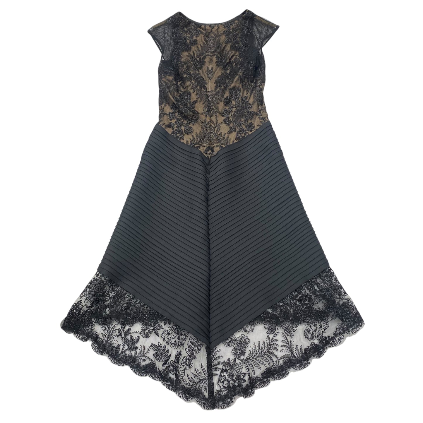 Dress Party Midi Designer By Tadashi Shoji In Black, Size:2