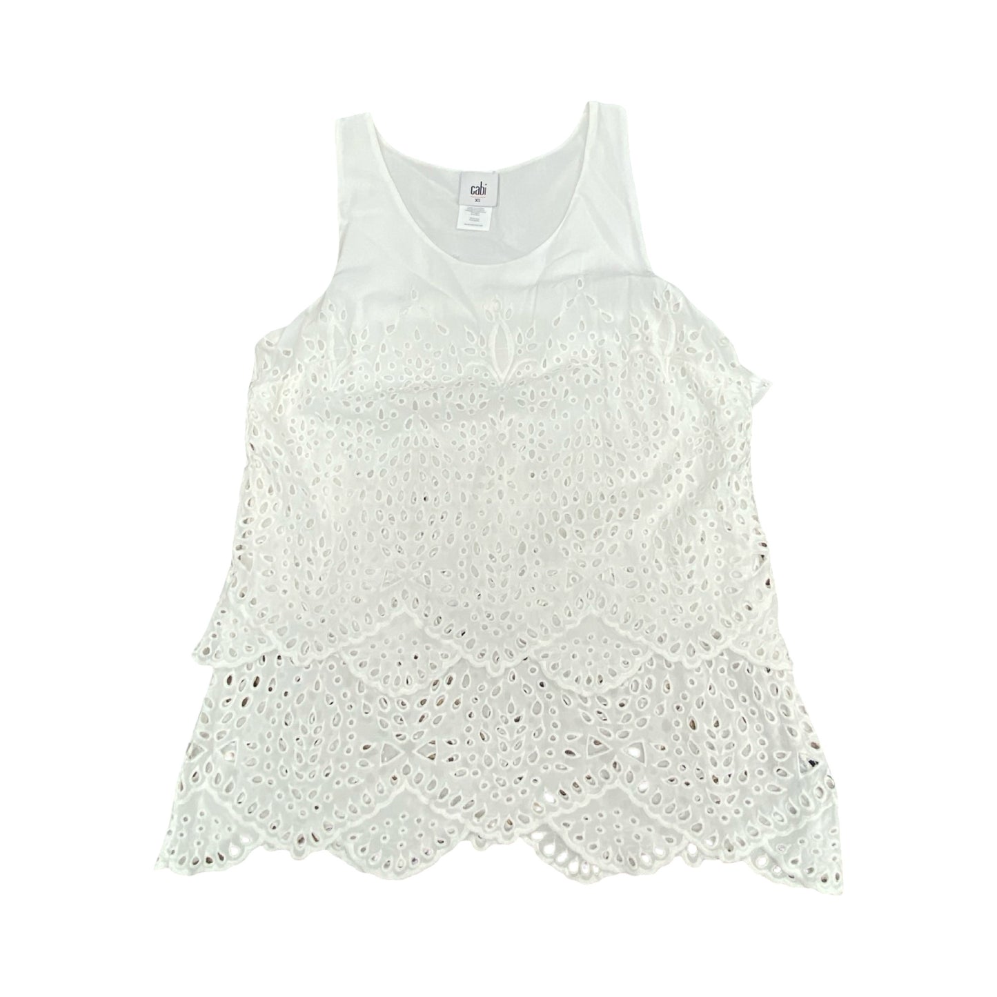 Top Sleeveless By Cabi In White, Size:Xs