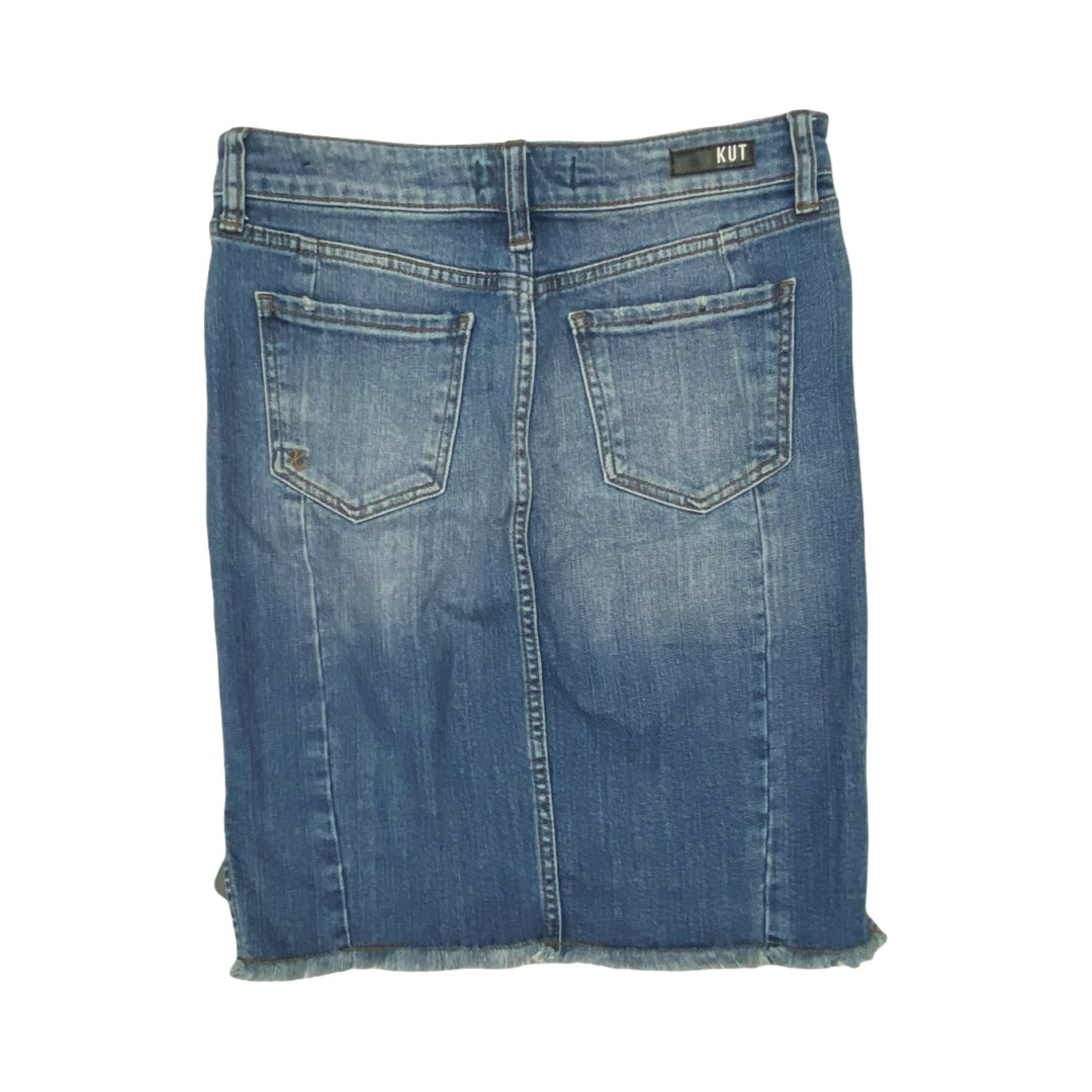 Skirt Maxi By Kut In Blue Denim, Size:2