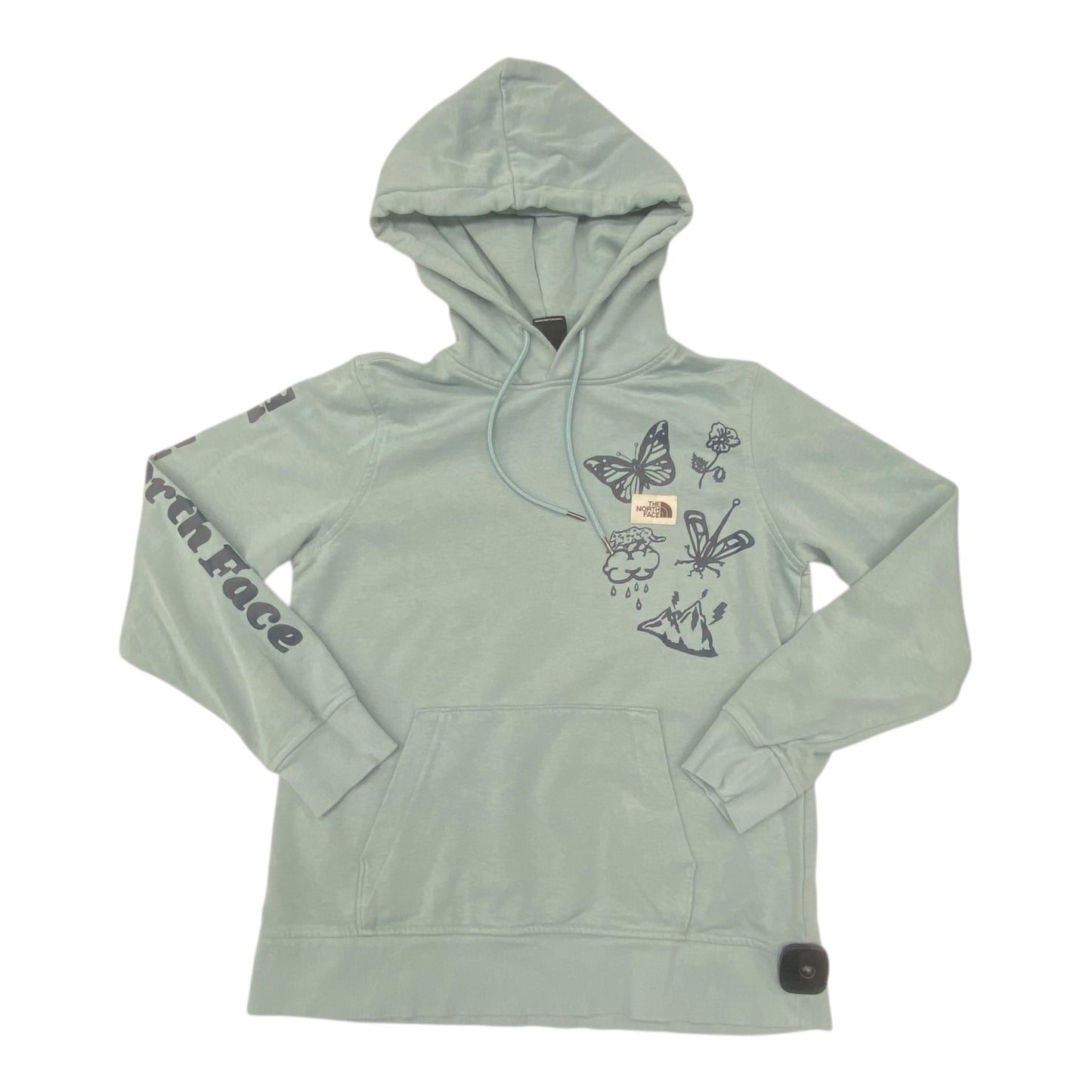 Athletic Sweatshirt Hoodie By The North Face In Blue, Size:M