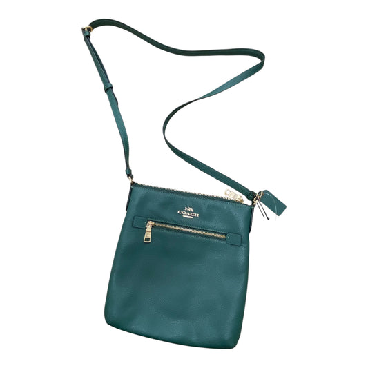 Handbag Designer By Coach In Green, Size:Small
