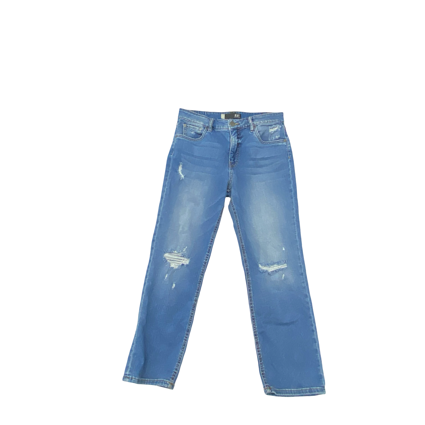 Jeans Straight By Kut In Blue Denim, Size:8