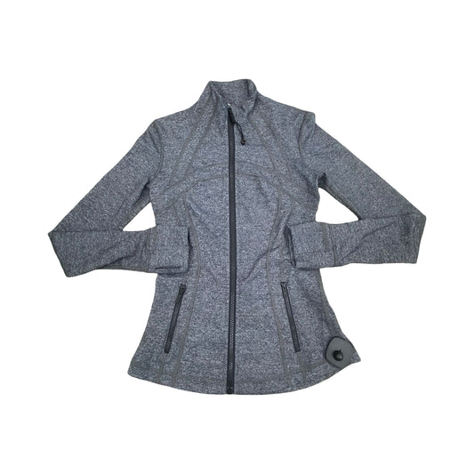 Athletic Jacket By Lululemon In Grey, Size:4