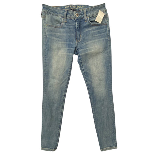 Jeans Jeggings By American Eagle In Blue Denim, Size:6