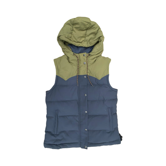 Vest Puffer & Quilted By Patagonia In Blue & Green, Size:M